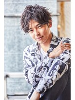 クレスト 近江八幡店(CREST) マッシュツーブロックメンズパーママッシュウルフメンズカット