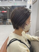 ティエル(TieLu) コンパクトショート×イヤリングカラー×シアグレー