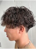 波巻きパーマツイストスパイラルパーママッシュメンズパーマ