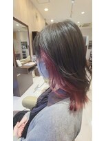 ヘアメイク アリエス 岩切店(HAIR MAKE aries) 【さりげないお洒落】ピンク系インナーカラー