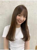 【Lond佐野】黒髪グレーベージュ 前髪カットレイヤーロング