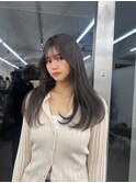 アッシュグレーシアーグレージュ顔まわりレイヤー_美髪