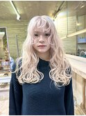 ホワイトブロンドホワイトミルクティーケアブリーチ2回ロング