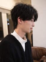 ネイビー(NAVY)&nbsp;ニュアンスパーマセンターパート