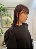 切りっぱなし外ハネボブ 暗めラベンダー