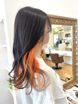 コワファースト  させぼ五番街店(COIFF1RST) オレンジ×インナーカラー