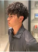 ツイストスパイラルパーマ メンズマッシュ 束感 モテ髪