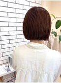 20代30代♪大人可愛いショートボブ丸みうる艶バーガンディー