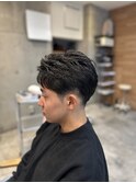 フェザーショート フェザーパーマ ツーブロック