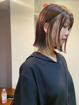 パープル(PURPLE) 切りっぱなしボブ/ボブ/イルミナカラー/縮毛矯正