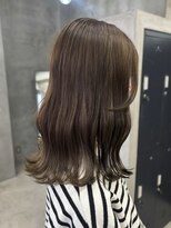 テトヘアー(teto hair)&nbsp;オリーブベージュ、ブリーチなし、透明感カラー、くびれヘア
