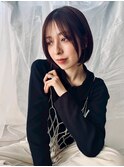ミニボブ/カカオブラウン　用賀　美容室