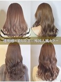 ホワイトラベンダーハイトーン外国人風透明感大人可愛い韓国