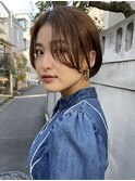 ショートボブ/前髪なし/大人ボブ/似合わせボブ/切りっぱなしボブ
