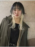 レイヤーカット/ウルフ/ホワイトブロンド/外ハネボブ/美髪