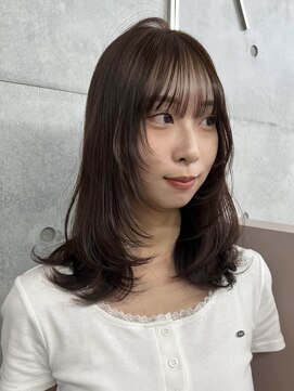ココ 西葛西南口店(COコ) ミディアムレイヤーゆるふわミディアムハッシュカットウルフ