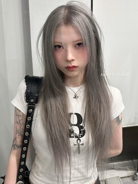 イヴ 原宿(I've) ホワイトシルバーカラー×韓国ハッシュカット◎