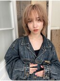 薬院【honen】ハイトーンベージュ×ウルフレイヤーカット