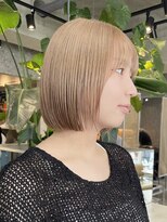 サンク 原宿 表参道(cinq)&nbsp;レイヤーカット顔周りレイヤーボブレイヤーベージュカラー