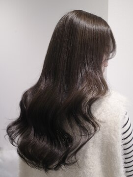 グレージュ オリーブ アッシュ ブリーチなしダブルカラー W