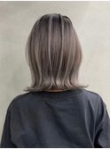 【GEEKS渋谷】伸ばしかけ/くびれボブ/グレージュ/渋谷ハイライト