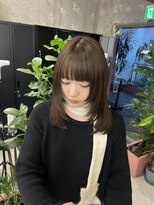 キャラハーフ 池袋東口店(KYARA HALF)&nbsp;オリーブベージュ/レイヤー/ナチュラルレイヤー