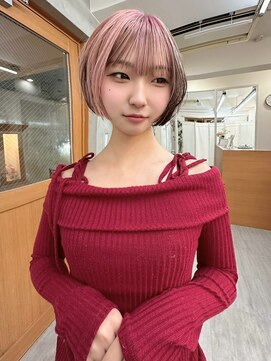 リアン(Lien) ハイブリーチ/ピンクベージュ/ボブカット