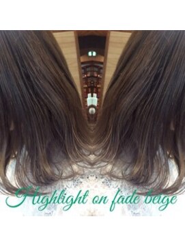 ヘアーメイク トレコローリ(hair make trecolori) 【trecolori】ハイライトオンフェードベージュ