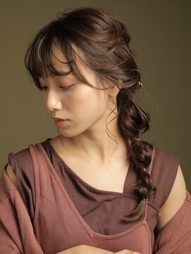 ショコラ アベノ(Chocolat ABENO) #ココアブラウン#大人可愛い#編みおろしアレンジ#ショコラ阿倍野