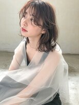 マーシィ(MARCIE)&nbsp;グレージュカラー×ロングボブ×シースルーバング