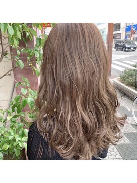 ボアップ 新居浜店(boappu) #ミルクティーベージュ #ケアブリーチ #透明感カラー