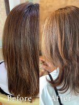 アークスヘアー&nbsp;ピンクべージュスタイリング楽♪ヘルシー外ハネ小顔ネオウルフ