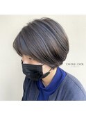 ブルー系ハイライト#ショート