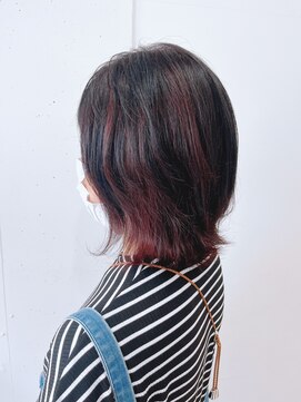 リッチアンドアンジー(RICCI&ANGIE) ハイライト ボブ 外ハネ 20代 30代 40代