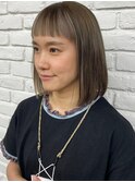 【DIFINO 青山】オン眉ボブ×インナー×アッシュベージュ
