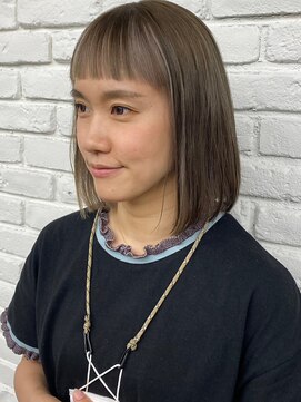 ディフィーノ 青山(DIFINO) 【DIFINO 青山】オン眉ボブ×インナー×アッシュベージュ