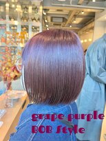 オーガニック リブ 川越(organic+live)&nbsp;20代30代ミニボブラベンダー小顔美肌ストレート丸み