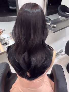 ベレーザシェルト(Beleza scelto) 4521アッシュブラック髪質改善レイヤーロング艶髪ワンホンヘア