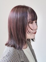 シスタ(SISTA)&nbsp;切りっぱなしボブ似合わせフェイスレイヤーピンクヘアー自由が丘