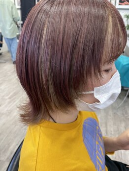 フレンズ 平岡店(friend's)の写真/【夏の最旬カラーをご提案★】インナーカラー・ハイライト・イヤリングカラー等、理想のデザインを叶えます