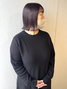 チャコレ 北千住店(Chacolle) 切りっぱなしボブ×ベリーショコラカラー