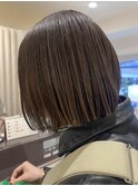 40代お洒落ぱっつんボブ