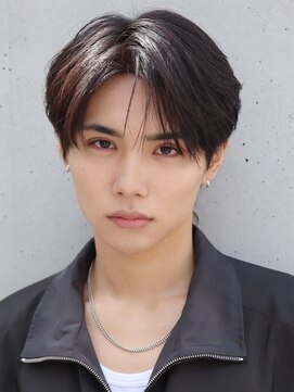 エイド 渋谷(aid) ナチュラルセンターパート毛流れパーマビジネスダウンパーマ渋谷