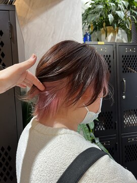 ヴァイス 渋谷店(VAICE) インナーカラー/ピンクベージュ/ショート