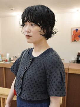 パークレーン アイス イヴェン(park lane ICI yeven) ショートパーマ　ニュアンスパーマ　ブルーブラック/akari