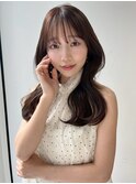 くびれヘア/韓国ヘア/レイヤー/透明感/顔まわり銀座/20代30代