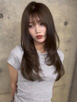 アイヴァン(AIVAN) 顔周りミディアムレイヤーカットハッシュカットカカオブラウンii