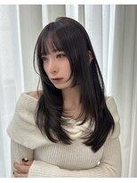 天神美容室&nbsp;海外レイヤーカットハッシュカットラベンダーグレージュ