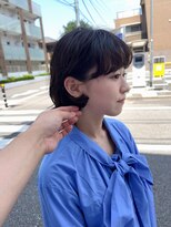 フィット ヒュー 千葉(fit hue) ミルクティーブロンド/ダークブルー/デジタルパーマ/千葉駅