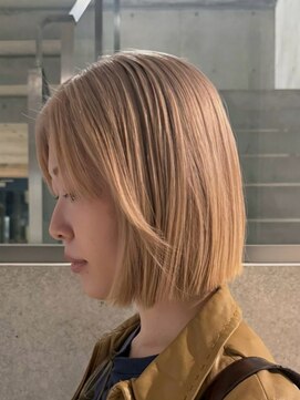 ヲタク(wotaku.) ミルクティーハイトーンブリーチタイトボブミニボブケアブリーチ